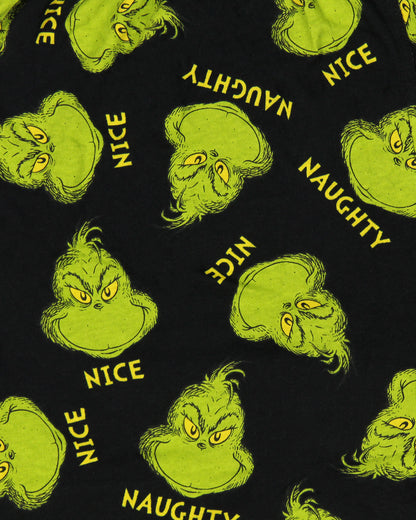 Dr. Seuss The Grinch Men's Naughty Nice Grinch Face AOP Boxers