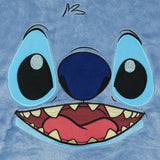 Disney Stitch Hoodie Big Face Crushed Velvet Fleece Adult Sweatshirt