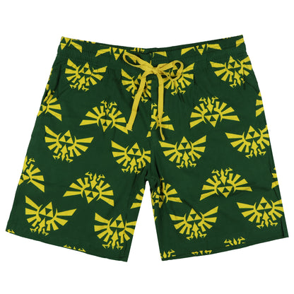 Nintendo The Legend of Zelda Pajamas Men's Royal Hyrule Crest PJ Lounge Shorts