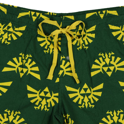 Nintendo The Legend of Zelda Pajamas Men's Royal Hyrule Crest PJ Lounge Shorts