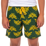 Nintendo The Legend of Zelda Pajamas Men's Royal Hyrule Crest PJ Lounge Shorts