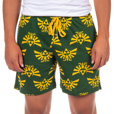 Nintendo The Legend of Zelda Pajamas Men's Royal Hyrule Crest PJ Lounge Shorts