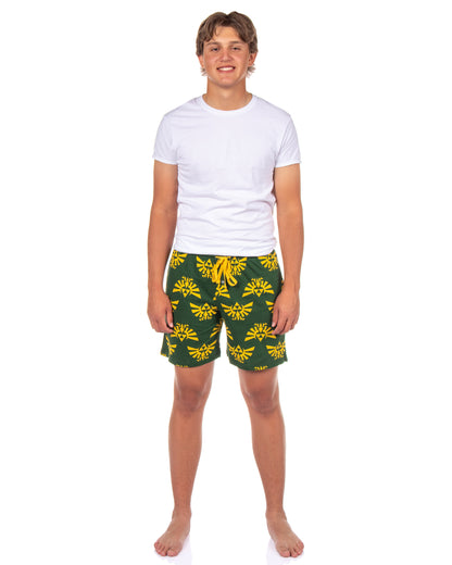 Nintendo The Legend of Zelda Pajamas Men's Royal Hyrule Crest PJ Lounge Shorts