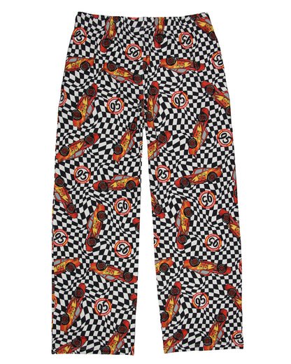 Disney Cars Men's Lighting McQueen 95 Checkered Pajama Pants Adult Sleepwear
