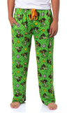 Super Mario Mario Kart Men's Yoshi Checkered Adult Sleepwear Pajama Pants