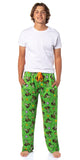 Super Mario Mario Kart Men's Yoshi Checkered Adult Sleepwear Pajama Pants