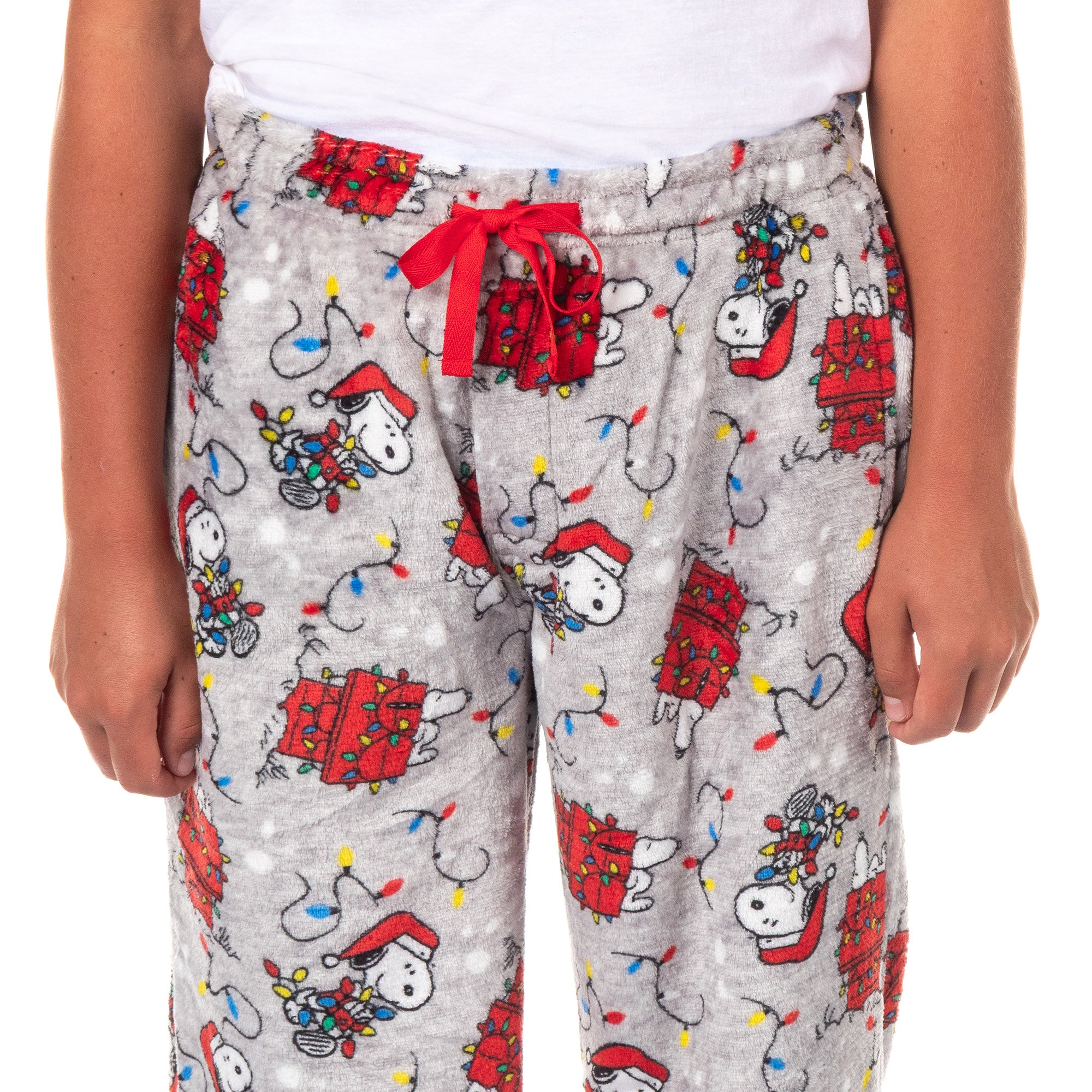 Peanuts Pajamas Men's Snoopy Christmas Lights Lounge Pajama Pants
