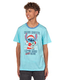 Disney Stitch T-Shirt Men's Dear Santa I'll Be Good Next Year Ringer Tee