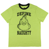 Dr. Seuss The Grinch T-Shirt Men's Define Naughty Graphic Print Tee