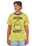 Dr. Seuss The Grinch T-Shirt Men's Define Naughty Graphic Print Tee