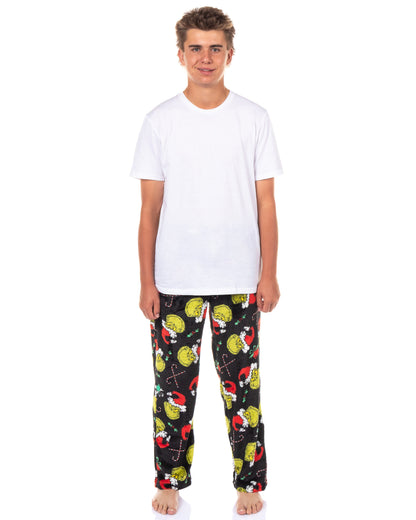 The Grinch Pajamas Men's Santa Hat Christmas Lounge Pajama Pants