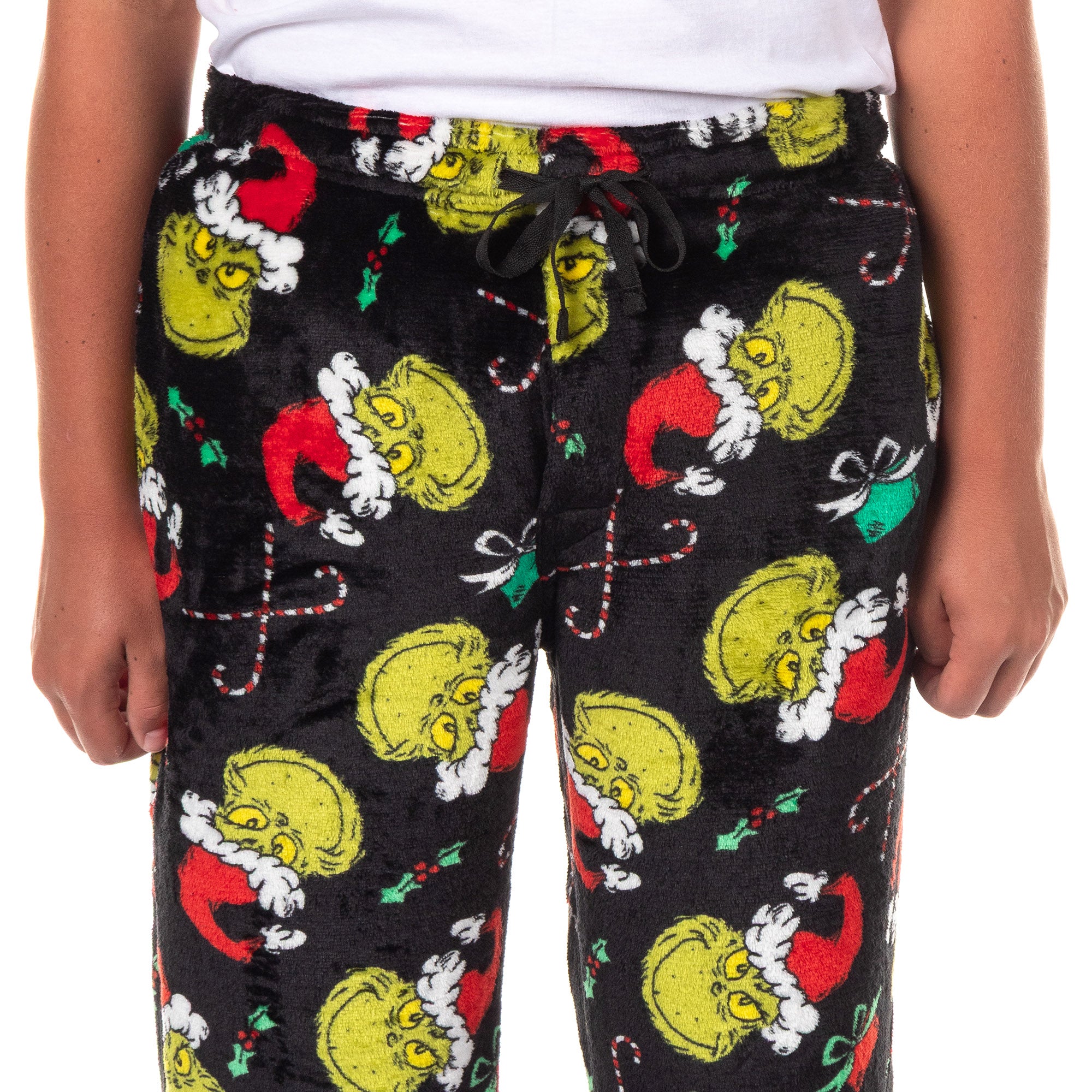 The Grinch Pajamas Men's Santa Hat Christmas Lounge Pajama Pants