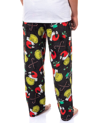 The Grinch Pajamas Men's Santa Hat Christmas Lounge Pajama Pants