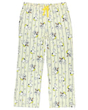 Peanuts Pajama Pants Mens Snoopy Baseball All Over Print Lounge Bottoms