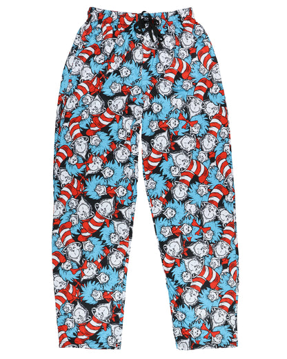 Dr. Seuss Pjs Mens Cat In The Hat Thing One Thing Two Lounge Pajama Pants