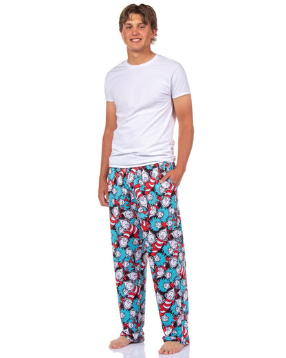 Dr. Seuss Pjs Mens Cat In The Hat Thing One Thing Two Lounge Pajama Pants