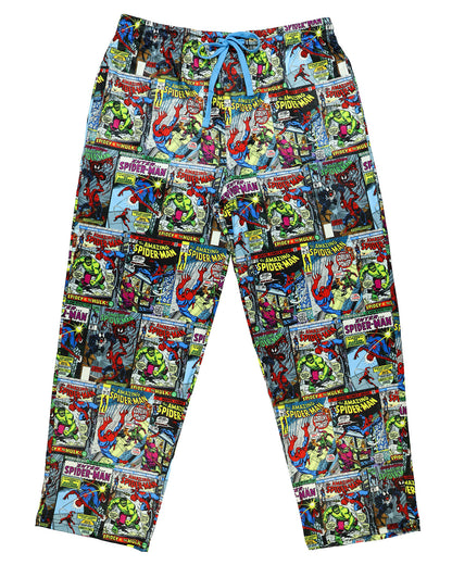 Marvel Comics Spider-Man Pajama Pants Men's Comic Cover Sleepwear
