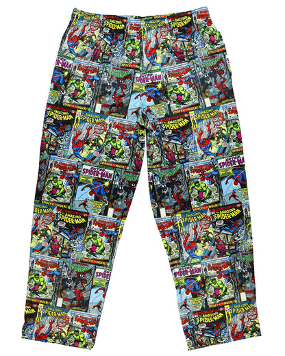 Marvel Comics Spider-Man Pajama Pants Men's Comic Cover Sleepwear