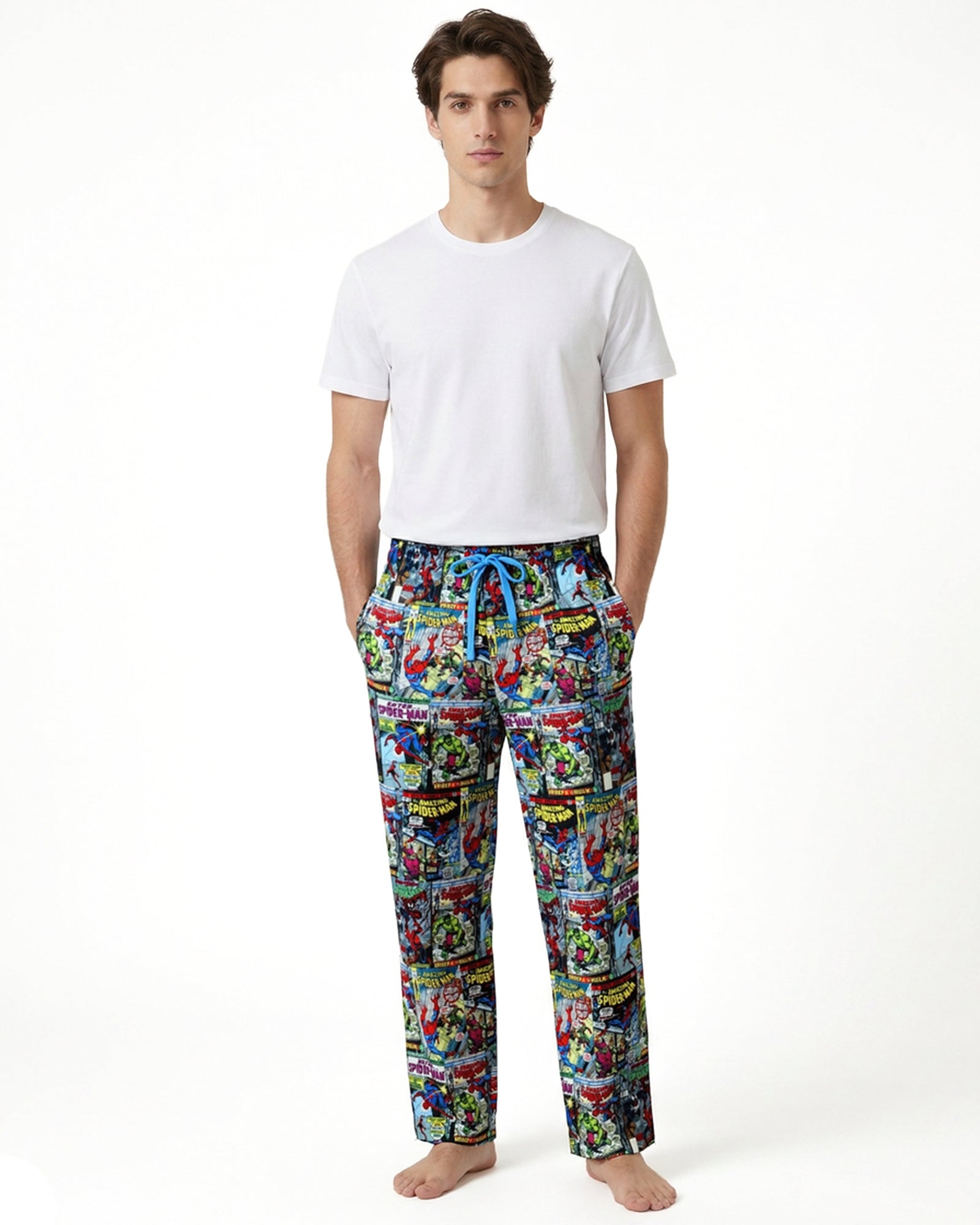 Marvel Comics Spider-Man Pajama Pants Men's Comic Cover Sleepwear
