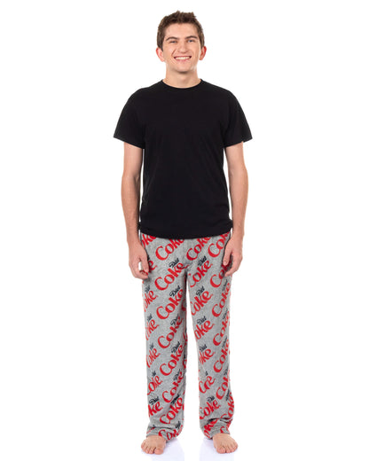 Coca-Cola Diet Coke Pajama Pants Men's AOP Logo Fleece Loungewear
