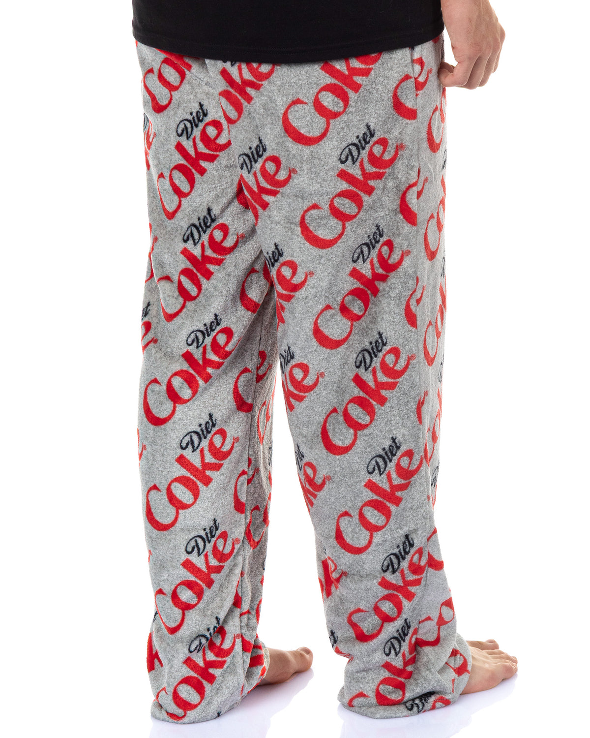 Coca-Cola Diet Coke Pajama Pants Men's AOP Logo Fleece Loungewear