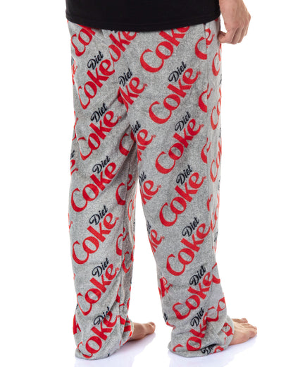 Coca-Cola Diet Coke Pajama Pants Men's AOP Logo Fleece Loungewear
