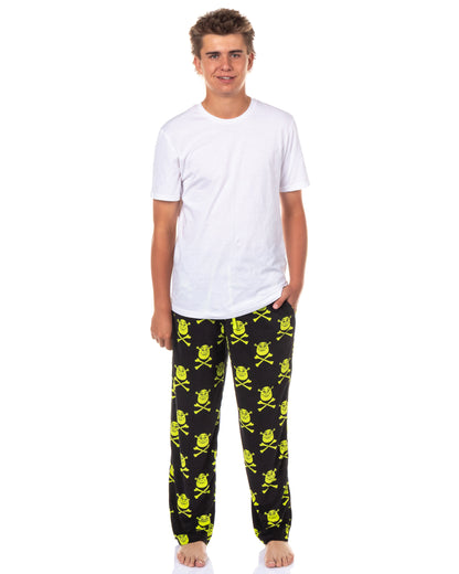 Shrek Pajamas Men's Crossbones Velour Lounge Pajama Bottom Pants