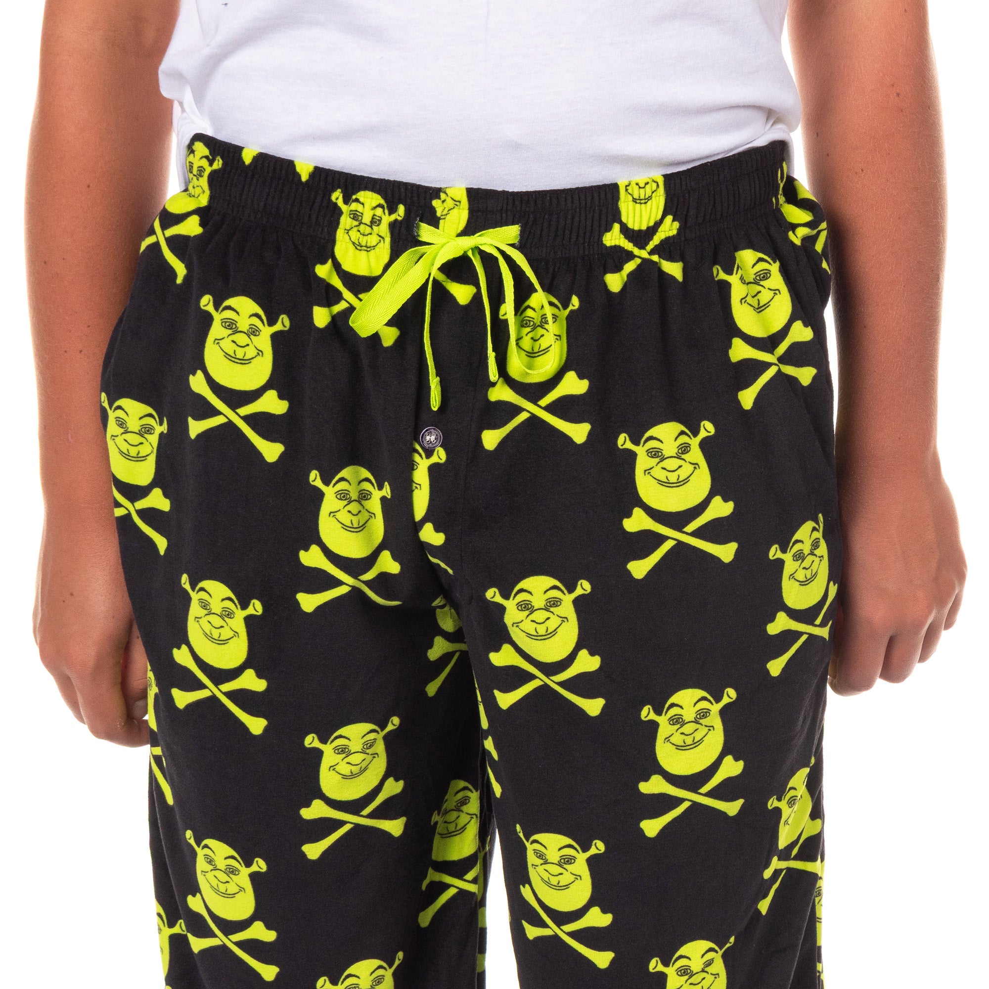 Shrek Pajamas Men's Crossbones Velour Lounge Pajama Bottom Pants