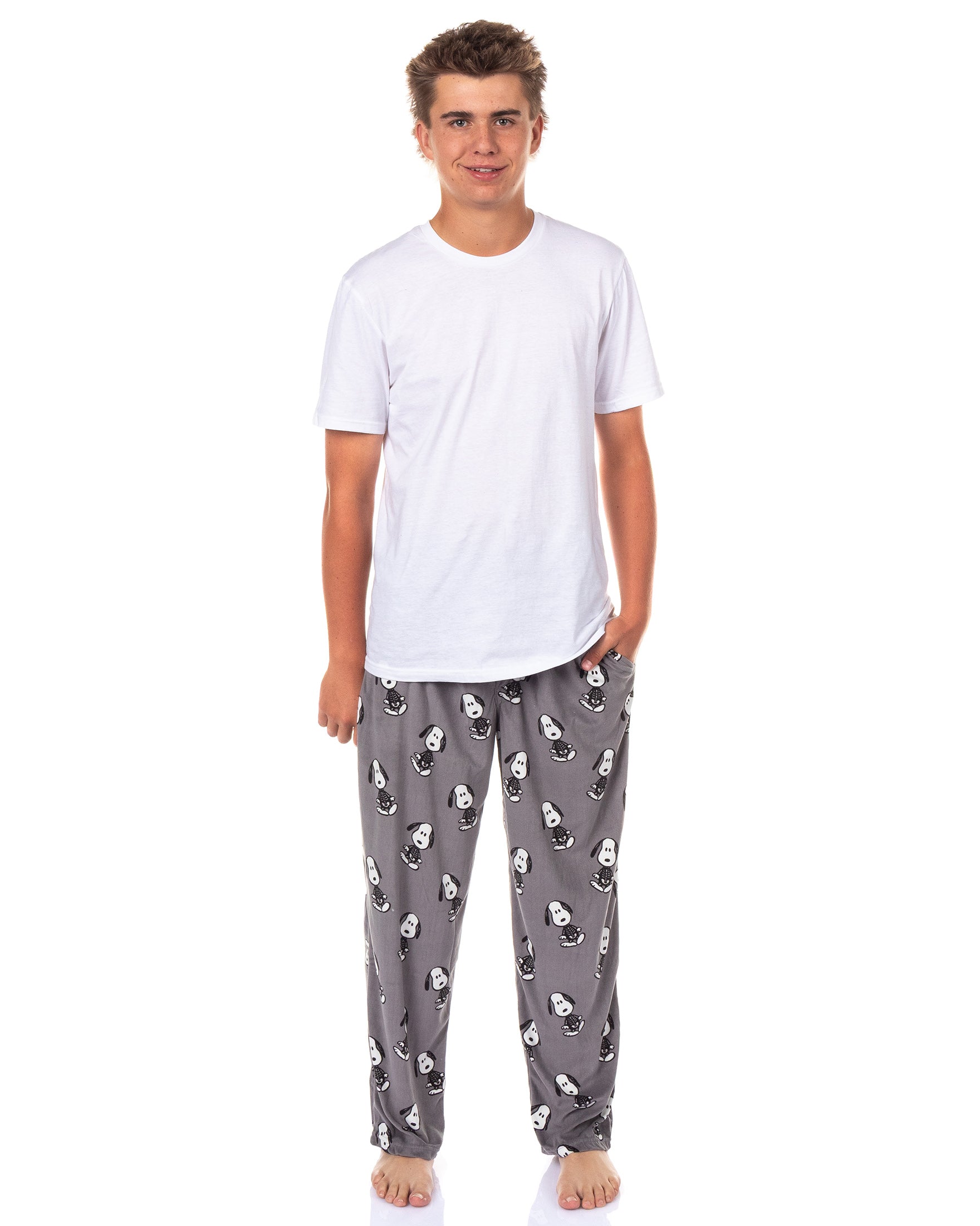 Peanuts Pajama Pants Men's Skeleton Snoopy Halloween Sleep Bottoms