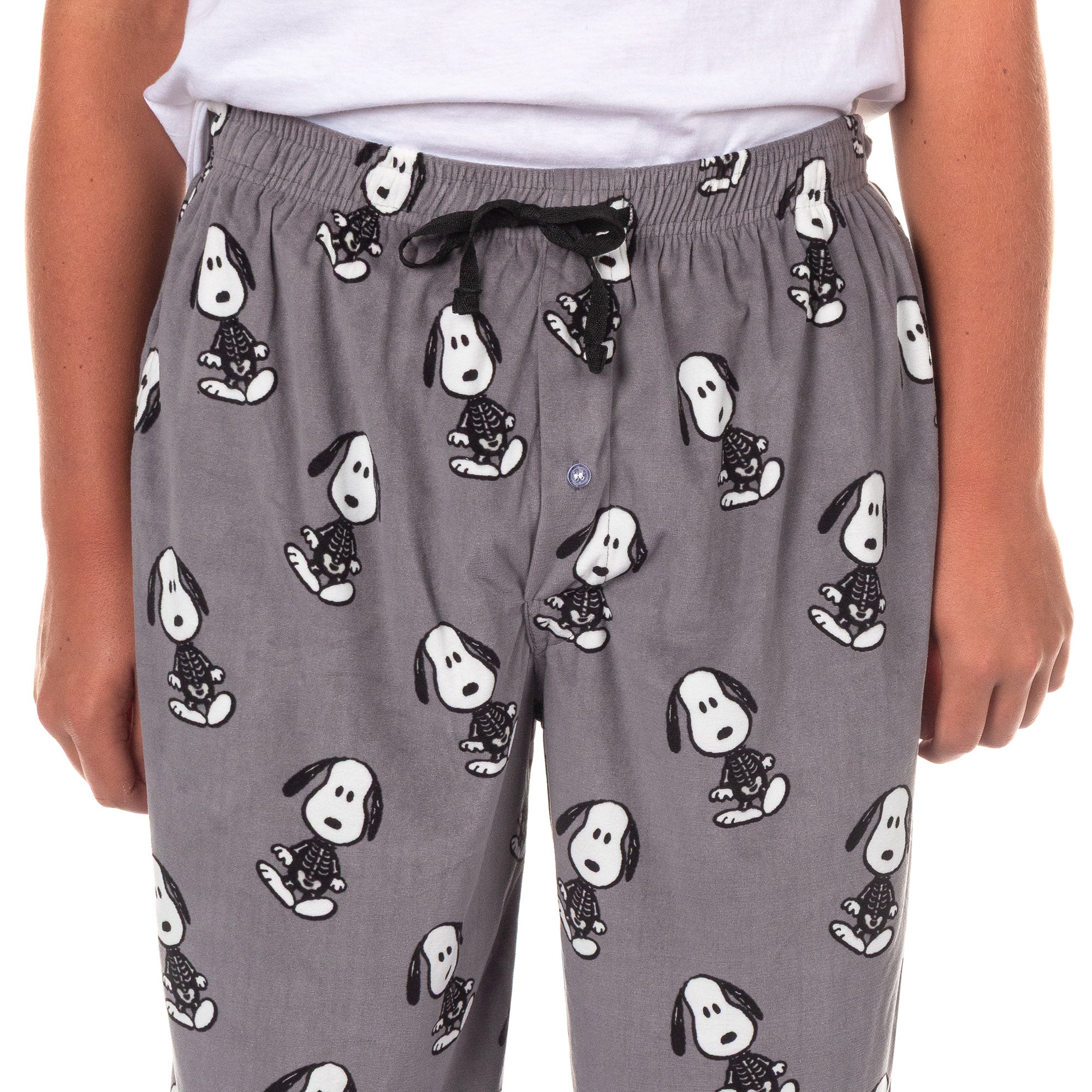 Peanuts Pajama Pants Men's Skeleton Snoopy Halloween Sleep Bottoms