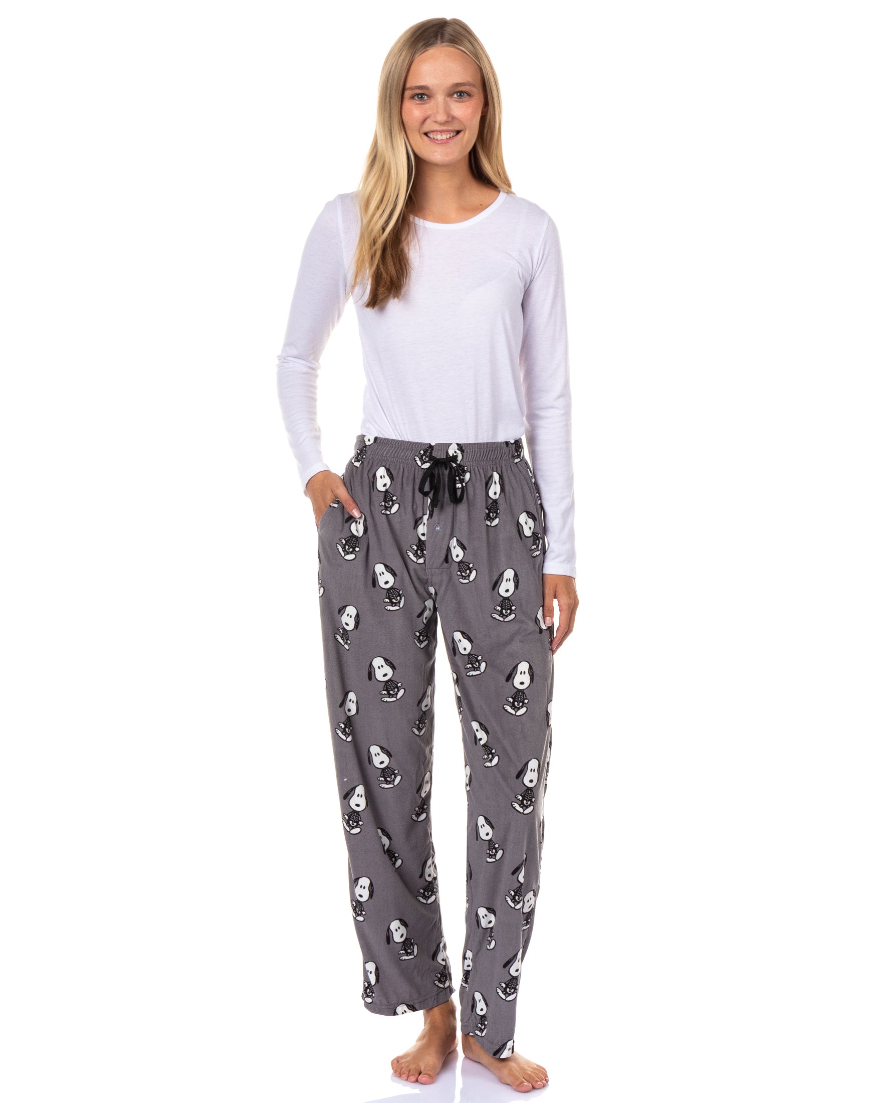 Peanuts Pajama Pants Men's Skeleton Snoopy Halloween Sleep Bottoms