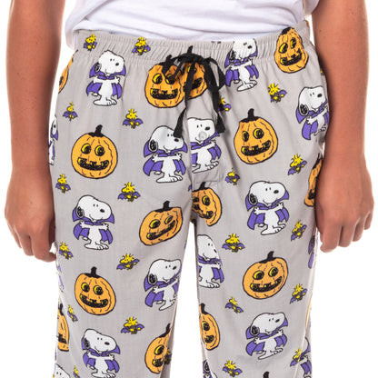 Peanuts Pajama Pants Men's Snoopy Woodstock Halloween Sleepwear