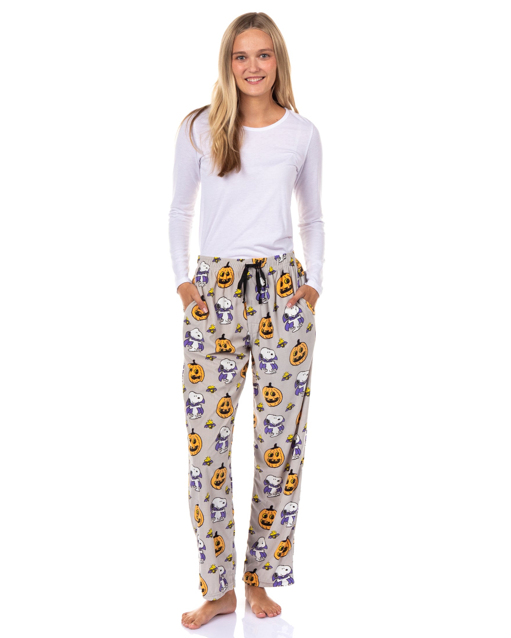 Peanuts Pajama Pants Men's Snoopy Woodstock Halloween Sleepwear