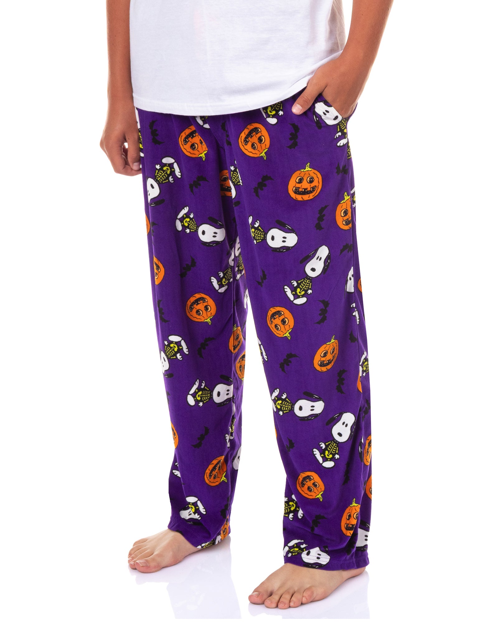 Peanuts Pajamas Men's Skeleton Snoopy Halloween Pajama Pants
