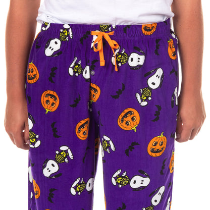 Peanuts Pajamas Men's Skeleton Snoopy Halloween Pajama Pants