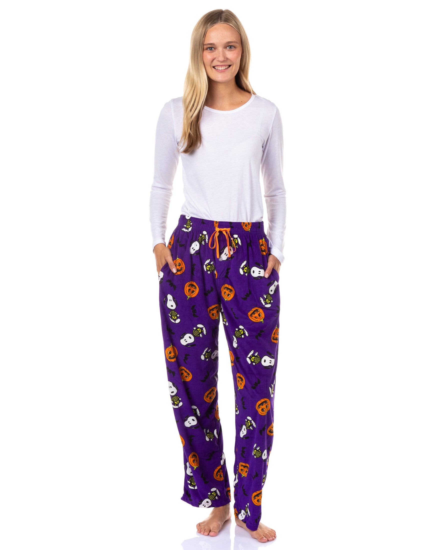 Peanuts Pajamas Men's Skeleton Snoopy Halloween Pajama Pants
