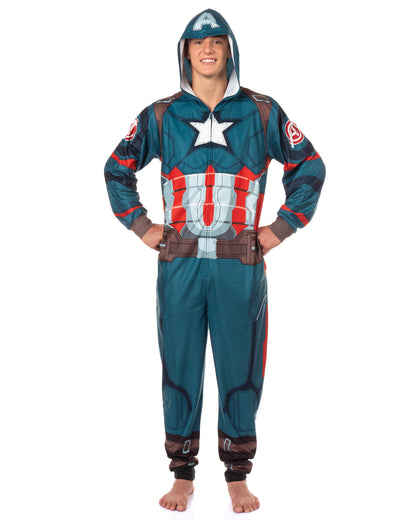 Marvel Captain America Union Suit Men's Cosplay Lounge Pajamas