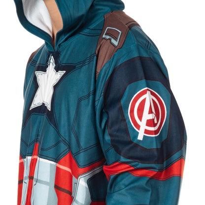Marvel Captain America Union Suit Men's Cosplay Lounge Pajamas