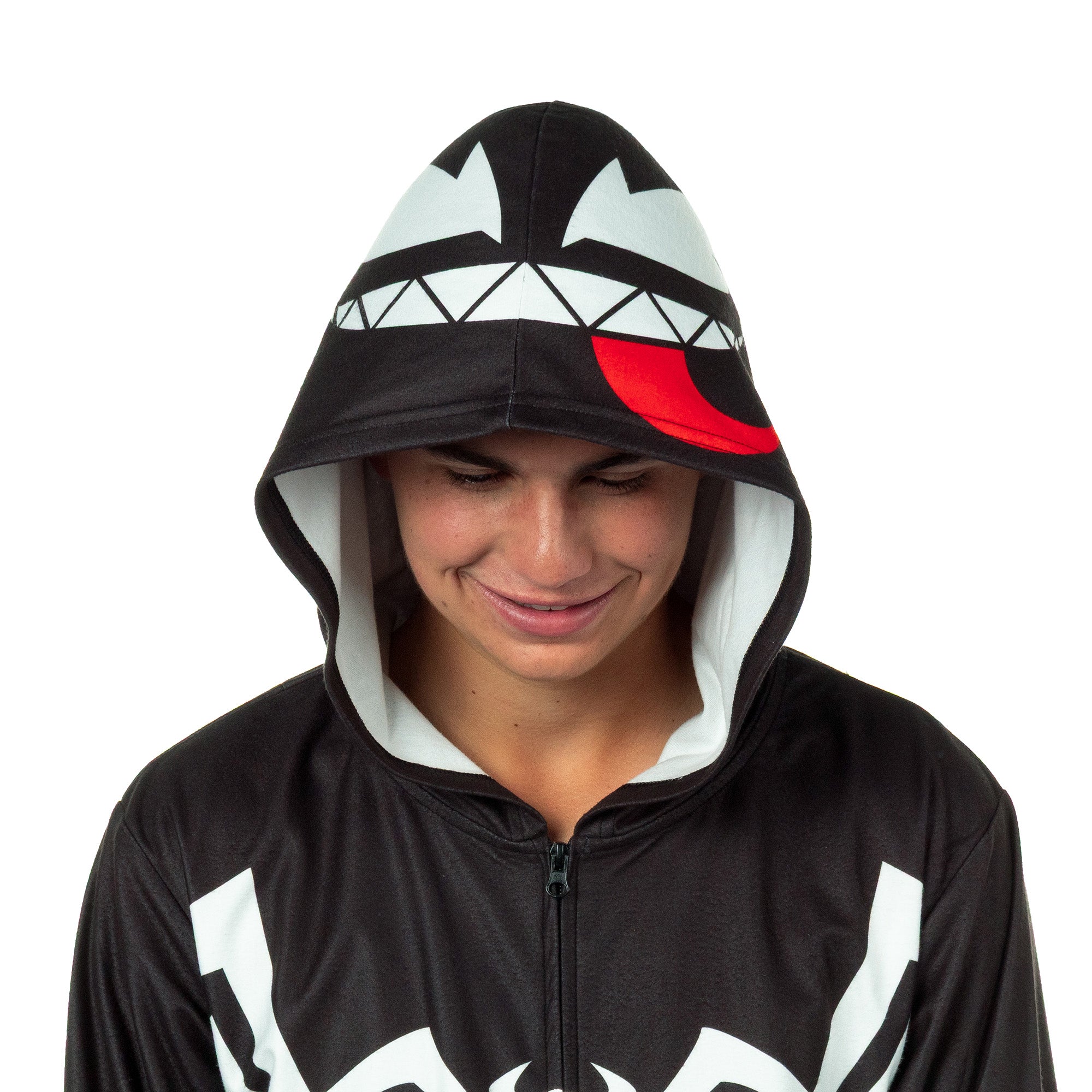 Marvel Venom Union Suit Men's Full Zip Cosplay Lounge Pajamas