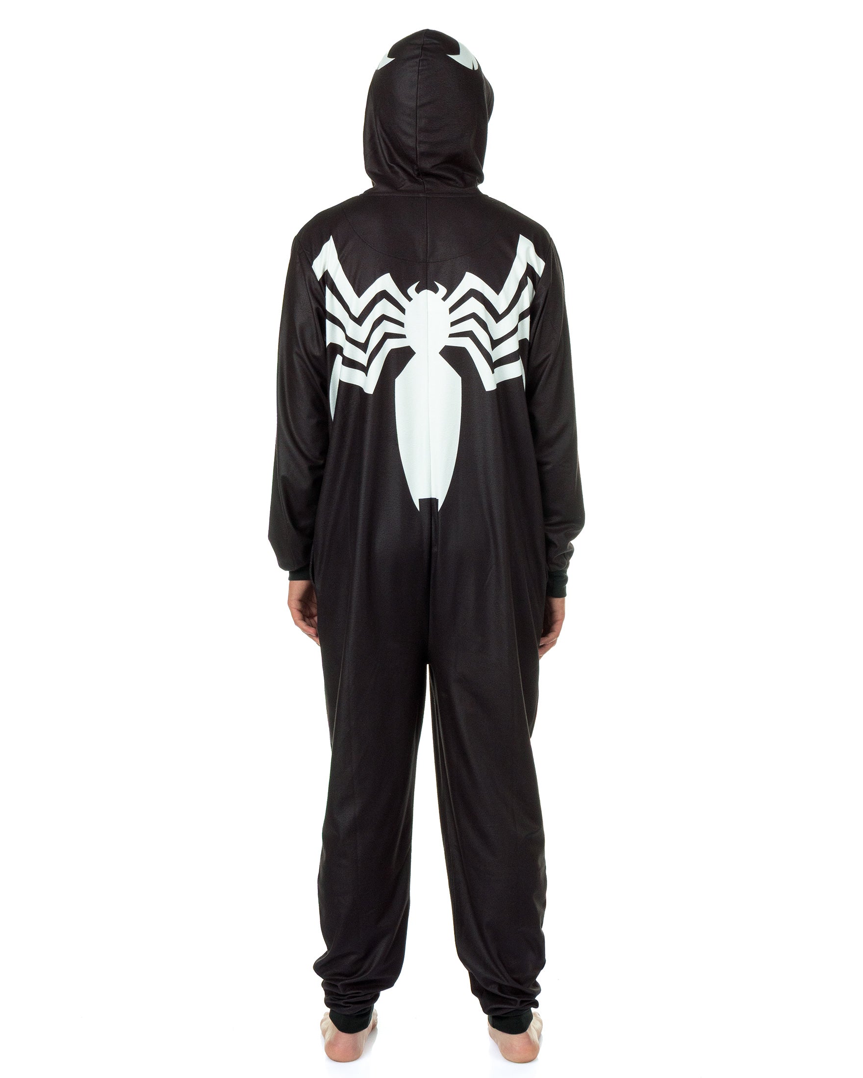 Marvel Venom Union Suit Men's Full Zip Cosplay Lounge Pajamas