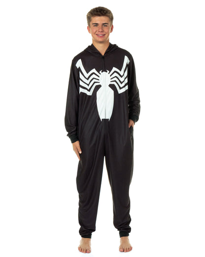 Marvel Venom Union Suit Men's Full Zip Cosplay Lounge Pajamas