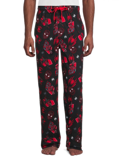 Marvel Spider-Man Men's Miles Morales Mask Allover Print Pajama Pants