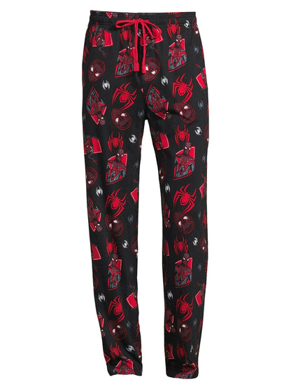 Marvel Spider-Man Men's Miles Morales Mask Allover Print Pajama Pants