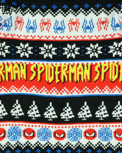 Marvel Men's Spider-Man Spidey Jump Adult Ugly Christmas Pullover Sweater