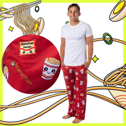 Maruchan Men's Ramen Noodles Soup Ramen Makes Me Happy Lounge Pajama Pants