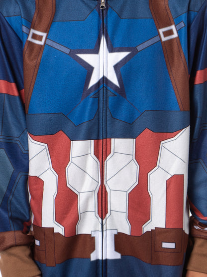 Marvel Men's Superhero Hooded Union Suit Costume Pajama