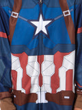 Marvel Men's Captain America Winter Soldier Hooded Union Suit Costume Pajama (S/M)