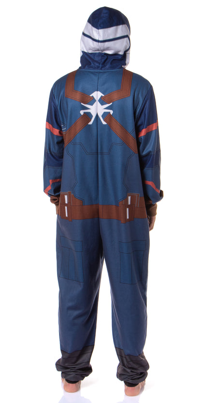 Marvel Men's Superhero Hooded Union Suit Costume Pajama