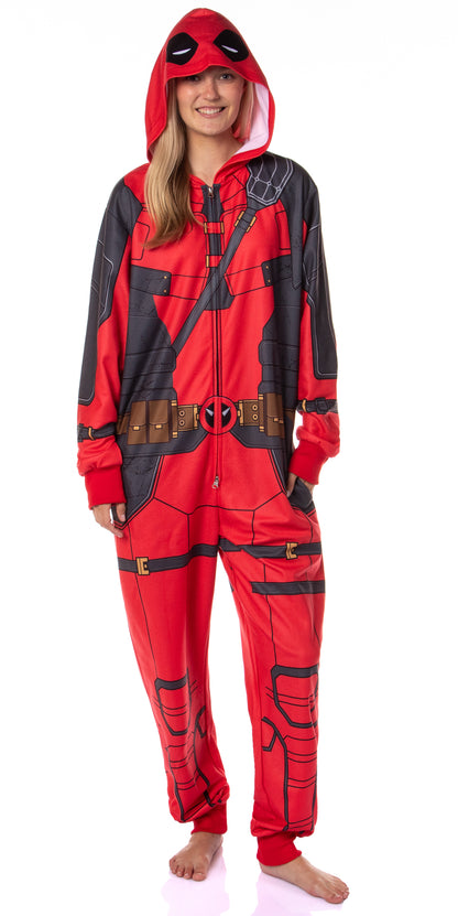 Marvel Men's Superhero Hooded Union Suit Costume Pajama