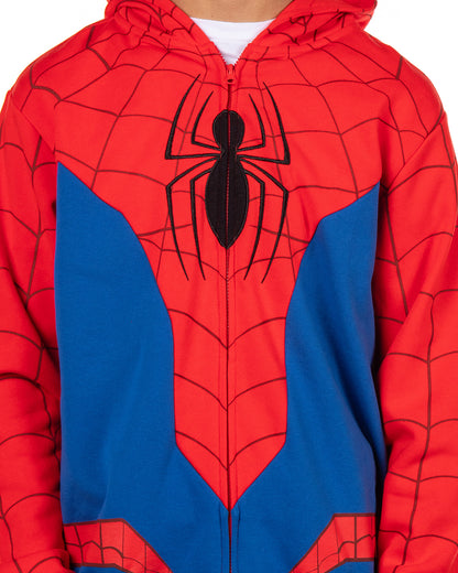 Marvel Spider-Man Hoodie Men's Cosplay Costume Zip Up Hooded Sweatshirt